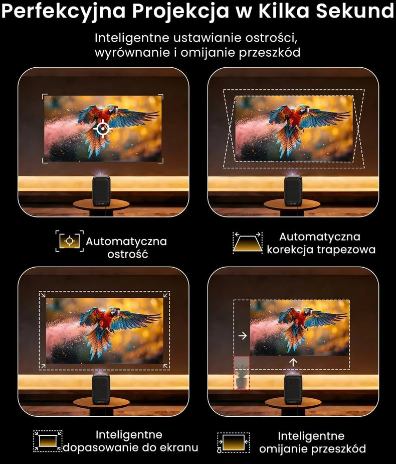 WEMAX išmanusis projektorius Full HD 1080p, 500 ISO lm, Google TV, VP04
