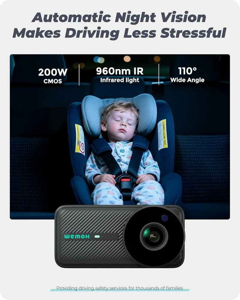 WEMOH Dviguba automobilio kamera dviem vaikams