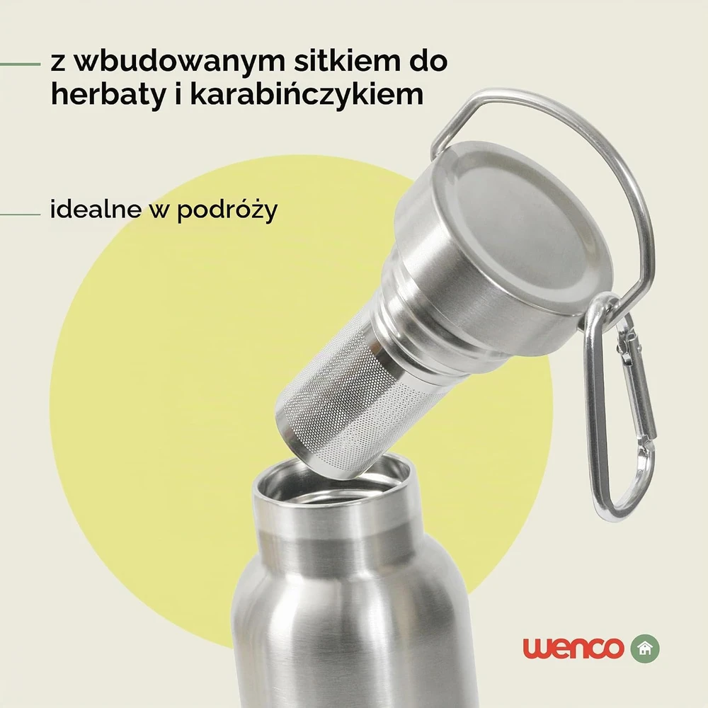Wenco termosinė gertuvė, 1 l, su arbatos sieteliu, 555807