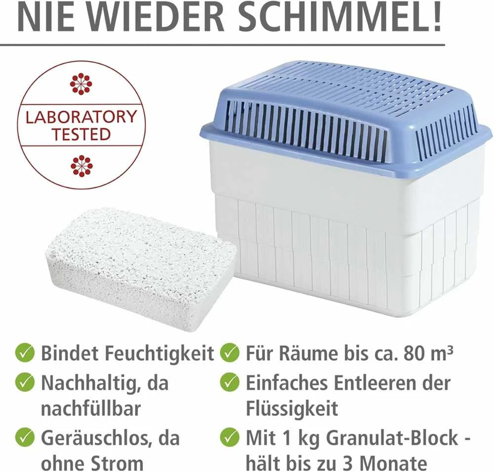 Wenko oro sausintuvas su drėgmės sugėrikliu, 1kg, 3 l talpa, iki 80 m³