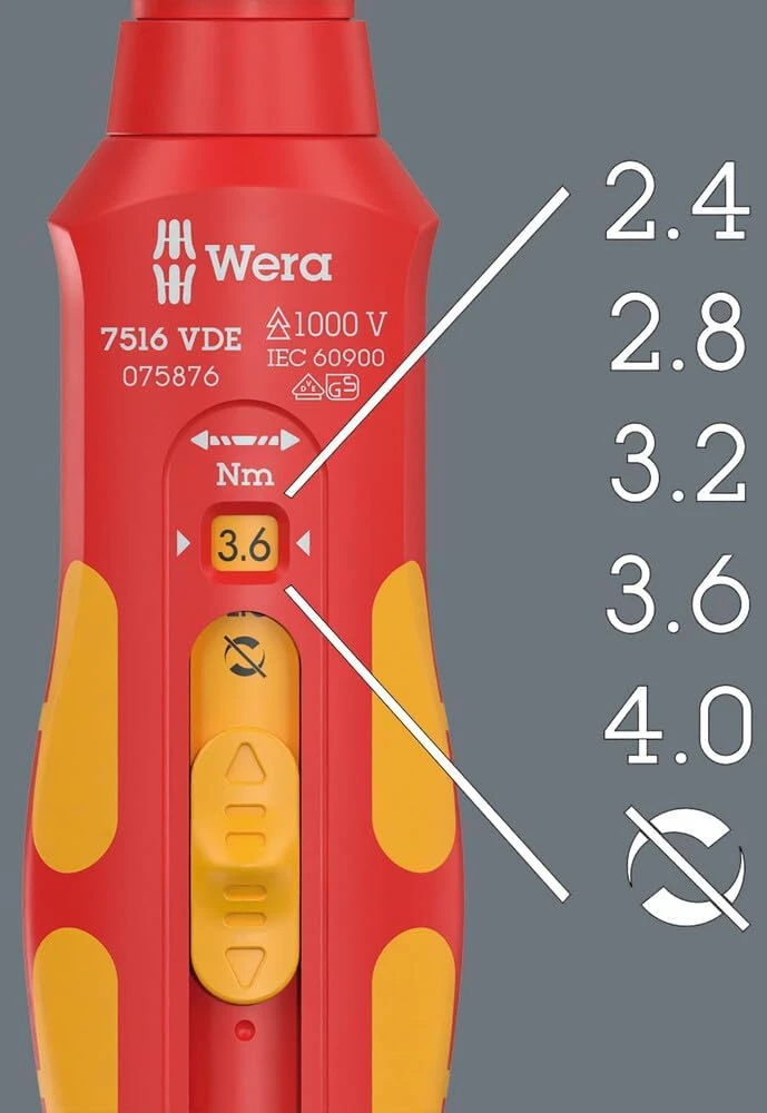 Dinamometrinis atsuktuvas WERA VDE 7516 2,4-4,0Nm