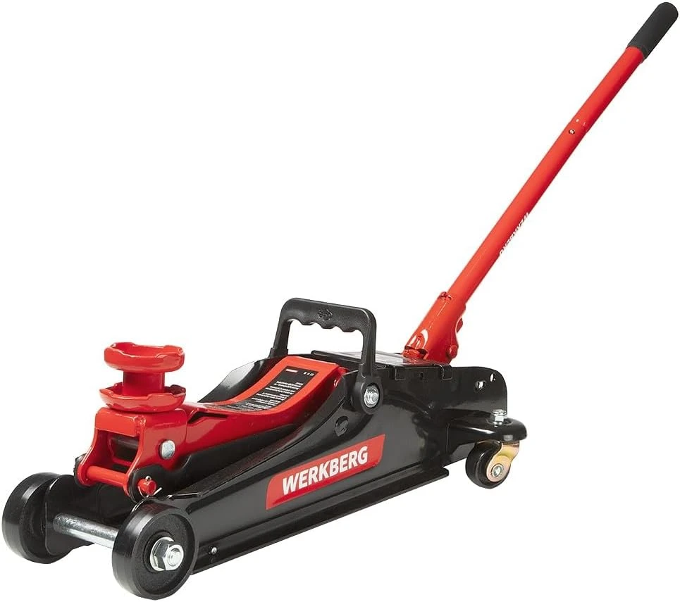 WERKBERG hidraulinis automobilio domkratas, niskoprofilinis, 2,5T, aukštis 80–380 mm