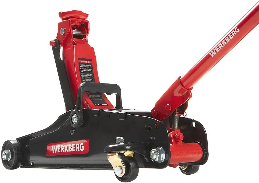 WERKBERG hidraulinis automobilio domkratas, niskoprofilinis, 2,5T, aukštis 80–380 mm