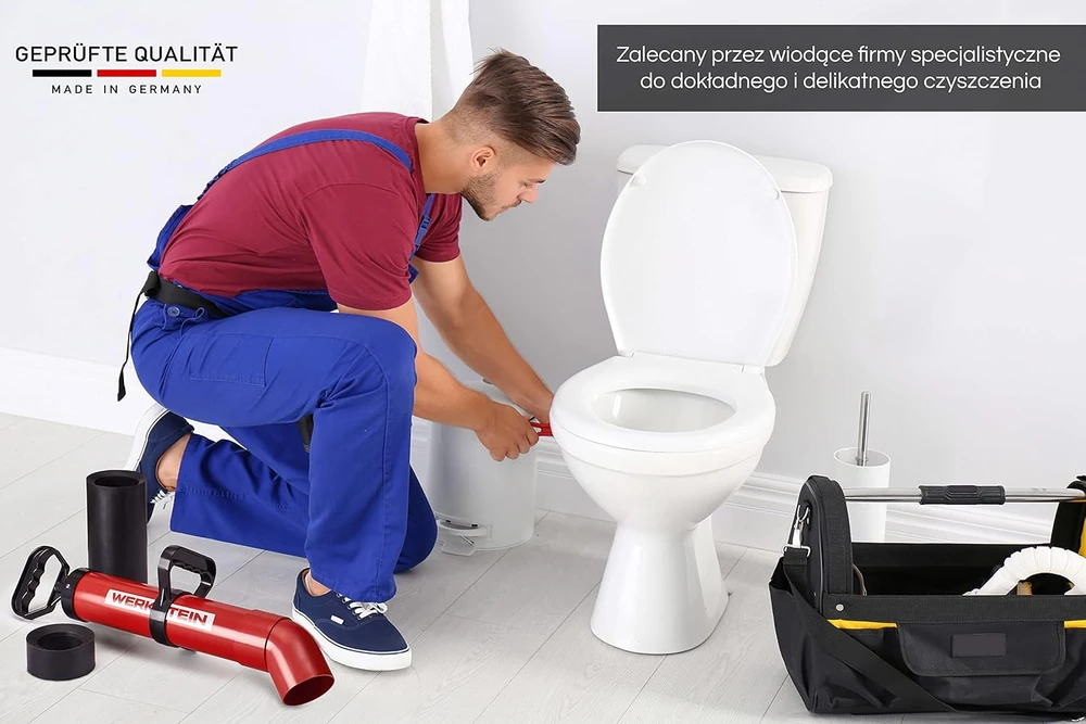 WERKSTEIN rankinis vamzdžių valymo siurblys su 1.2 l talpa PUMP XL