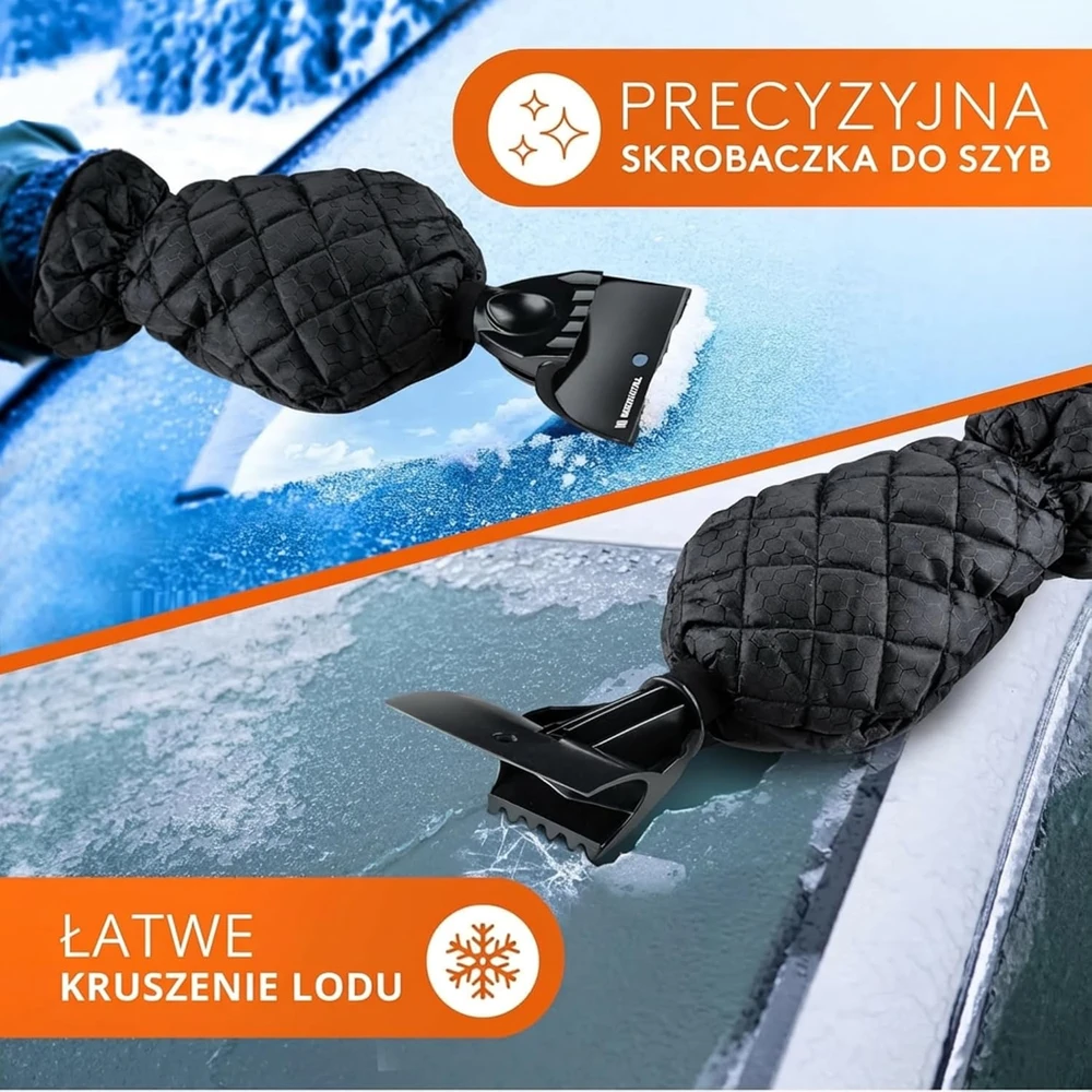 WERKTAL automobilio langų ledo grandiklis su pašiltinta pirštine