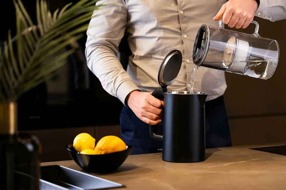 Wessper stiklinė vandens karafė su filtru, 3L, karščiui atsparus stiklas, juoda, WES201-BK-S