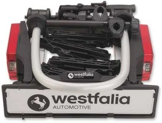 Westfalia dviračių laikiklis automobiliui, aliuminis, 2 dviračiams, 60 kg, juodas/sidabrinis, 350050600001