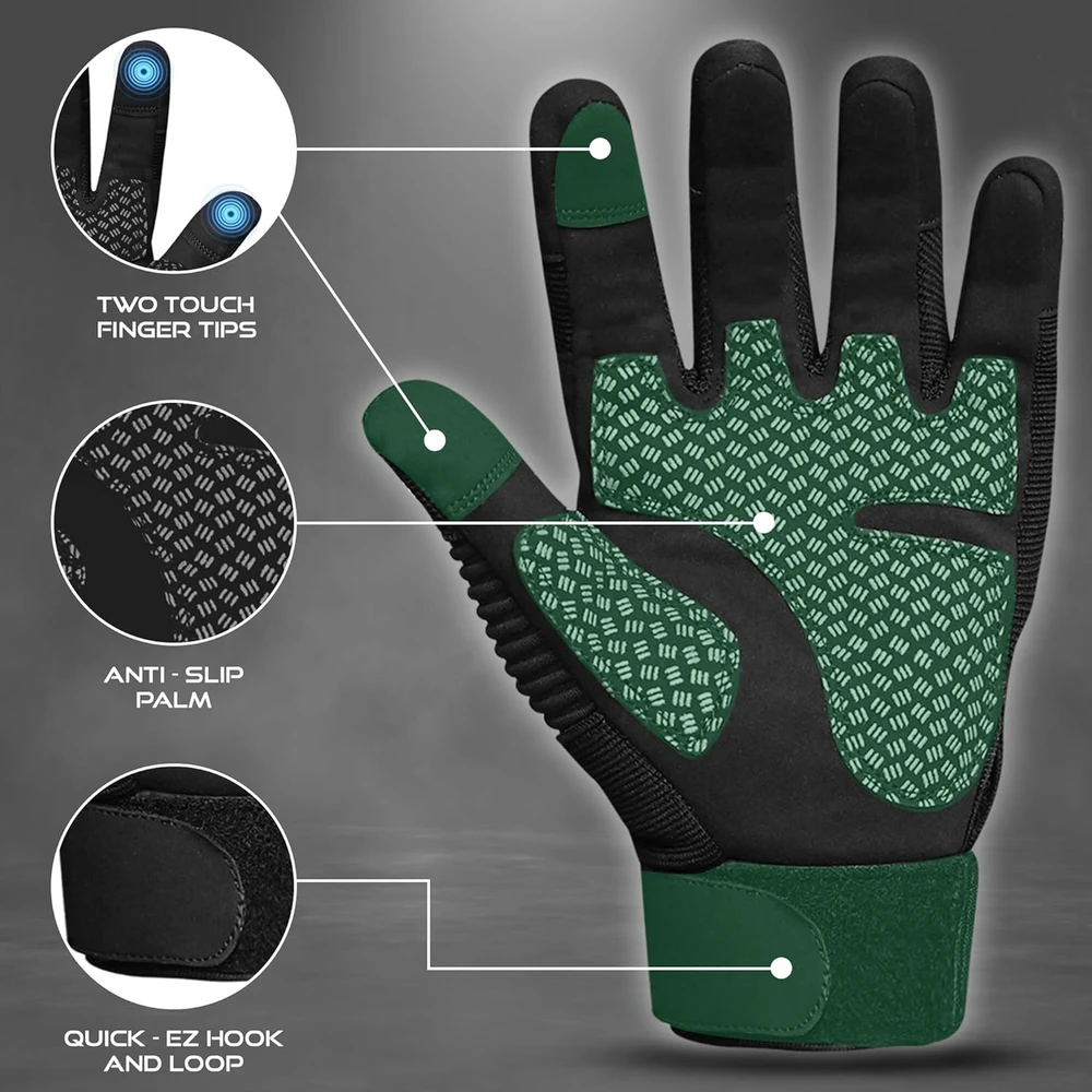 WESTWOOD FOX moteriškos ir vyriškos moto pirštinės su kietais pirštais ir lietimui jautriu ekranu, juodos, 2XLarge