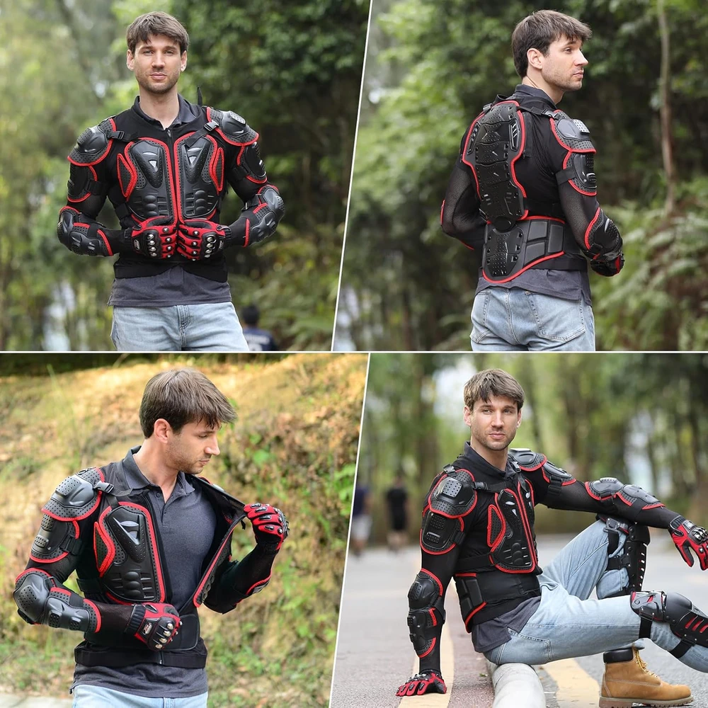 WILDKEN motokroso apsauginė striukė su šarvais, PVC, Lycra, EVA, unisex, NFS-001