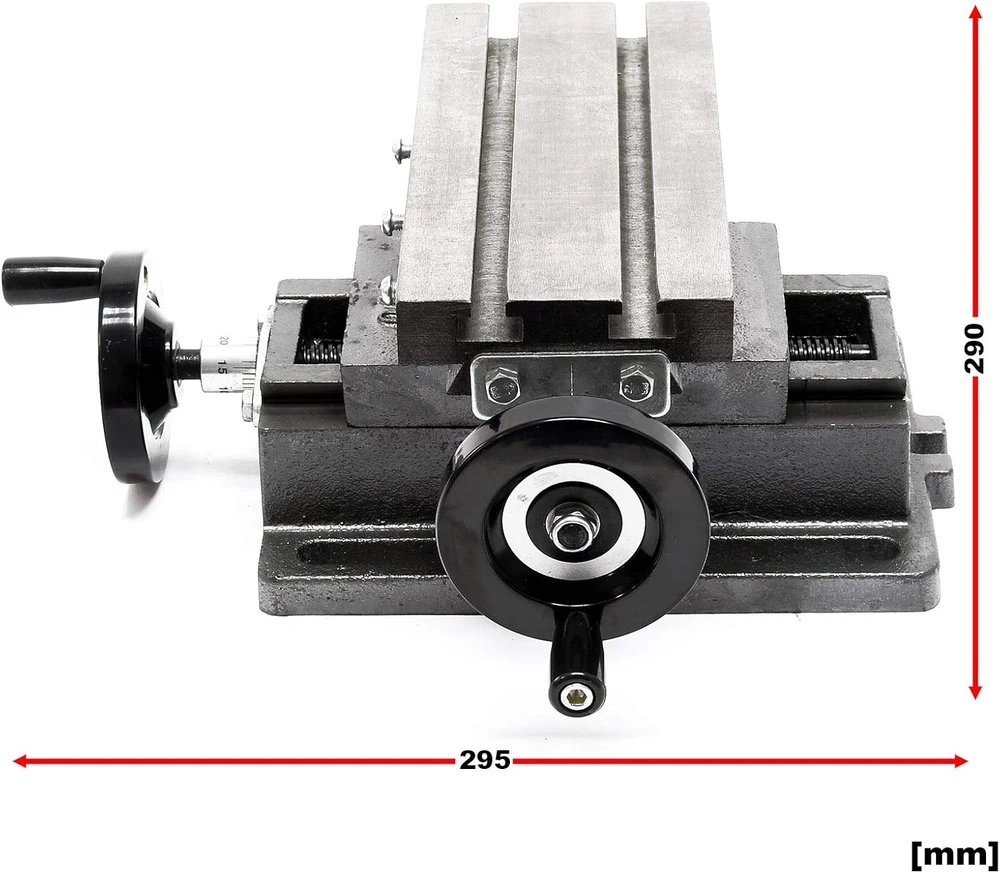 WilTec 2 ašių kryžminis frezavimo stalas 170 x 85 mm, X 100 mm, Y 80 mm, 61008