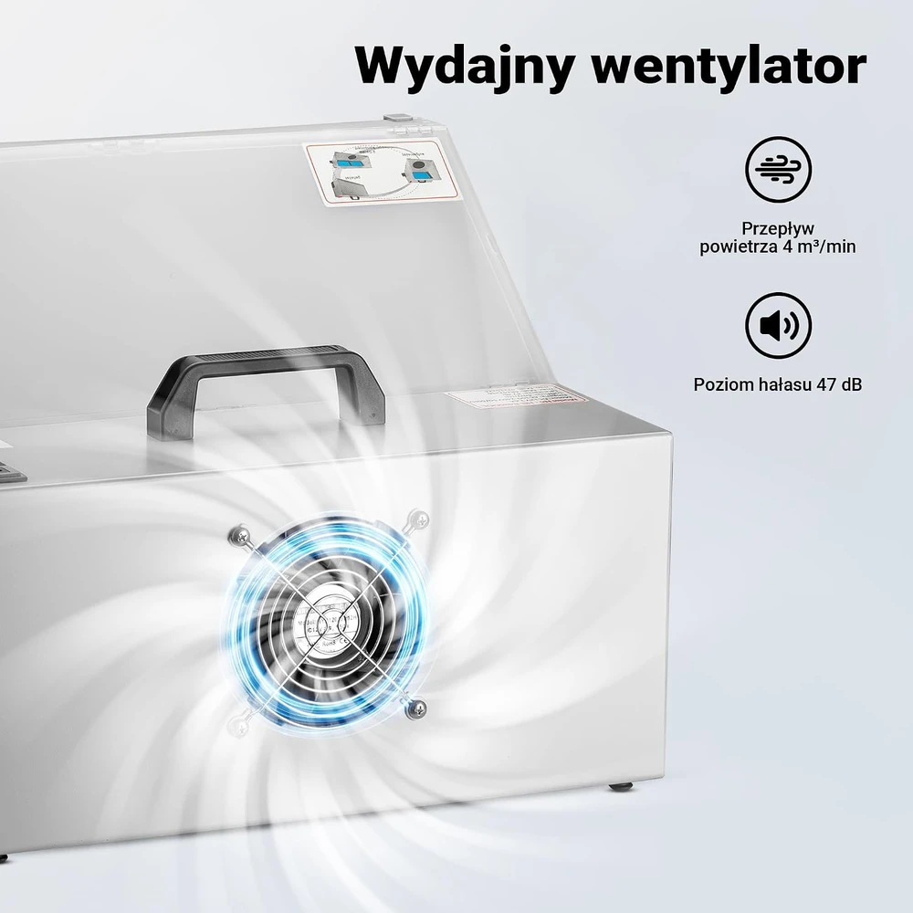 Wiltec aerografo dažų dulkių ištraukėjas su filtru, 4 m³/min, 12 V DC, 34251