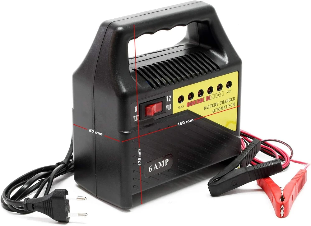 Wiltec akumuliatorių įkroviklis automobiliams 6 V/12 V 6 A 64 W 51977