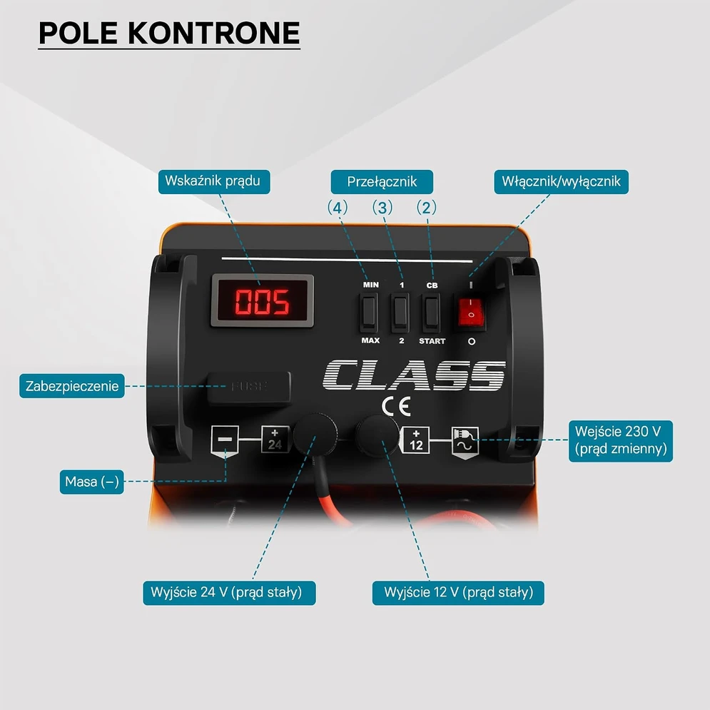 Wiltec akumuliatorių įkroviklis su paleidimo funkcija 12 V/24 V 75 A/400 A 30560