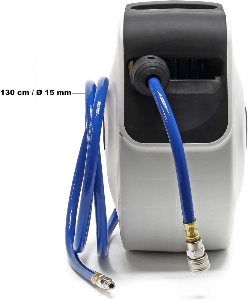 Wiltec automatinis pneumatinės žarnos ritinys su 20 m PVC žarna, 8 bar, 60326
