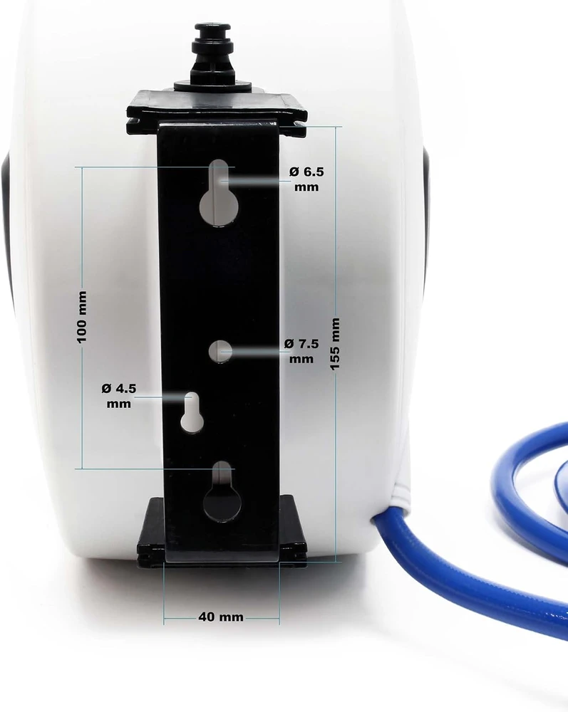 Wiltec automatinis suslėgto oro žarnos ritinys su 15 m PVC žarna 60327
