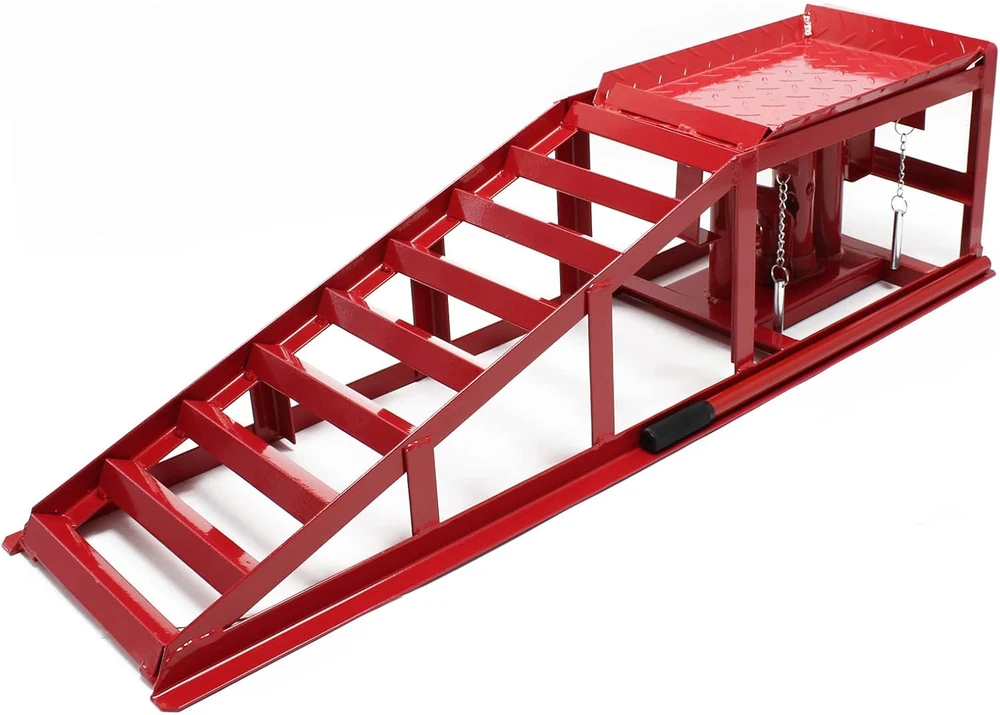 Wiltec automobilinė užvažiavimo rampa su hidrauliniu keltuvu, 2000 kg, 30267