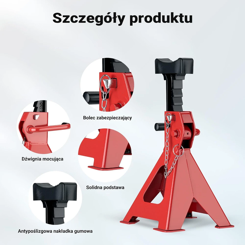 Wiltec automobiliniai atraminiai stovai 3 t, 290–425 mm, 2 vnt., 65307