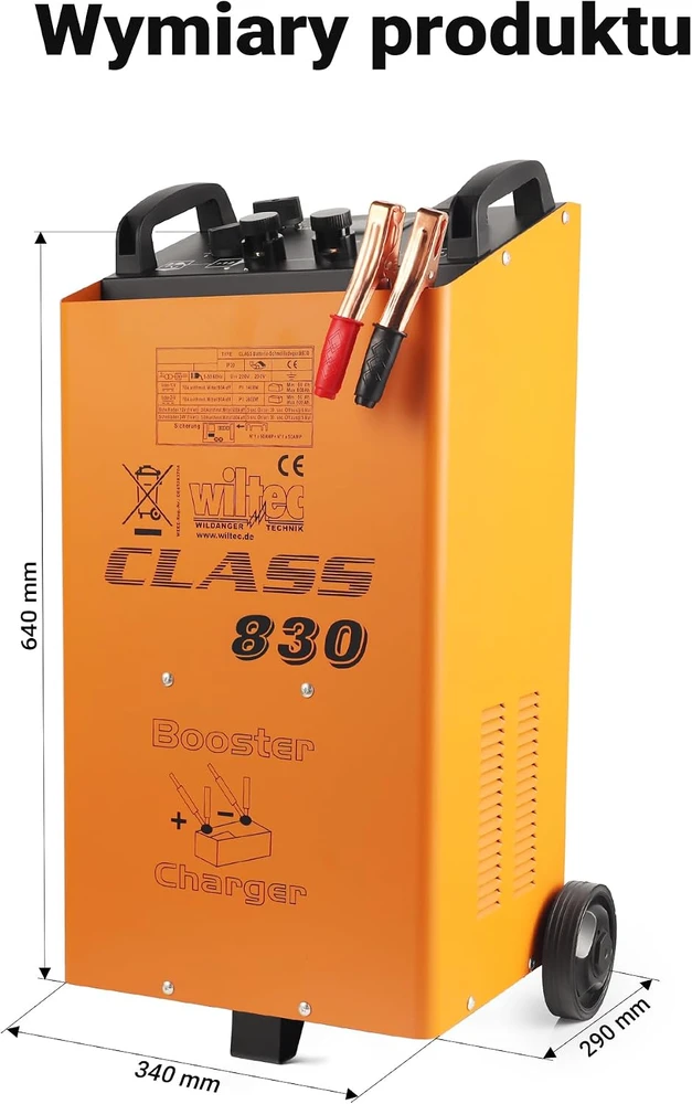 Wiltec automobilinis akumuliatorių įkroviklis su paleidimo funkcija 12/24 V 60 A 65102