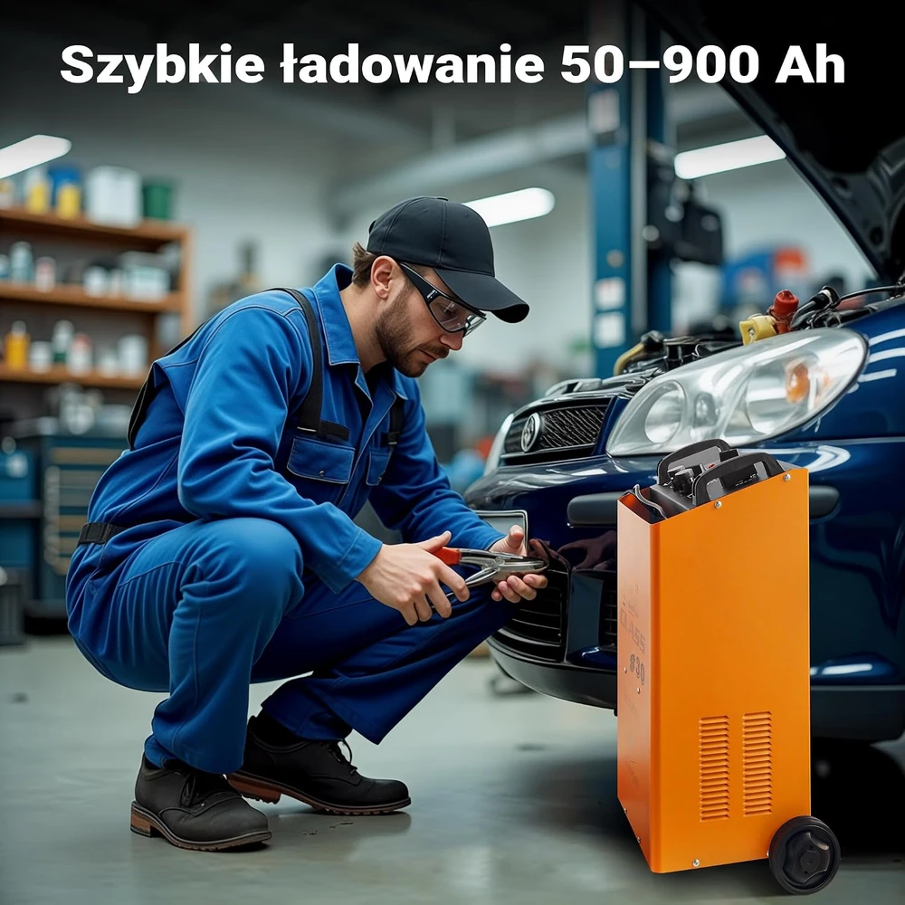 Wiltec automobilinis akumuliatorių įkroviklis su paleidimo funkcija 12/24 V 60 A 65102