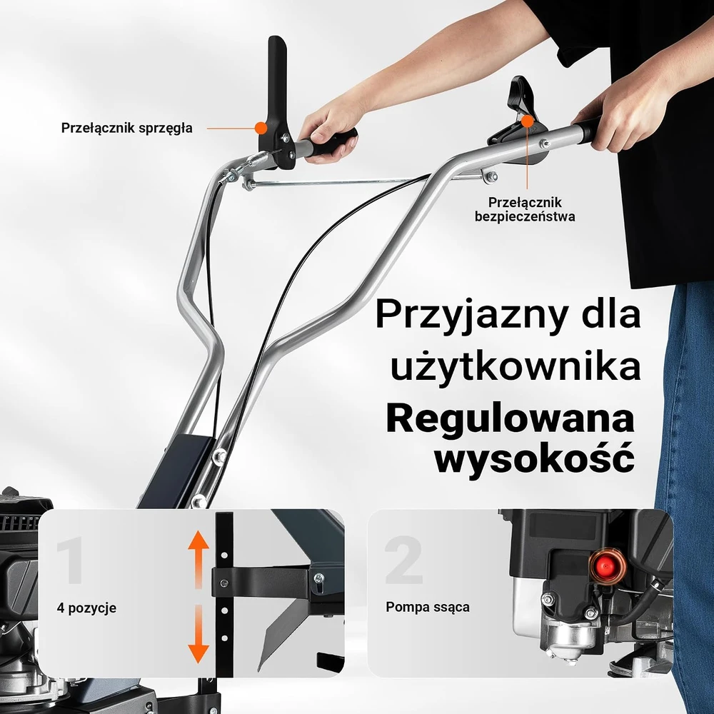 Wiltec benzininis kultivatorius 60 cm, 2,5 kW, 144 cm³, modelis 65051