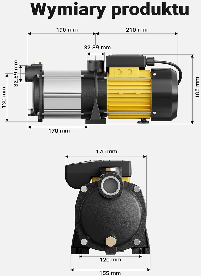 Wiltec daugiapakopis išcentrinis vandens siurblys 6000 l/h 550 W 35 m, modelis 51545