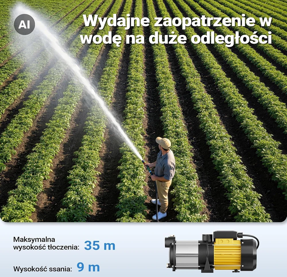 Wiltec daugiapakopis išcentrinis vandens siurblys 6000 l/h 550 W 35 m, modelis 51545