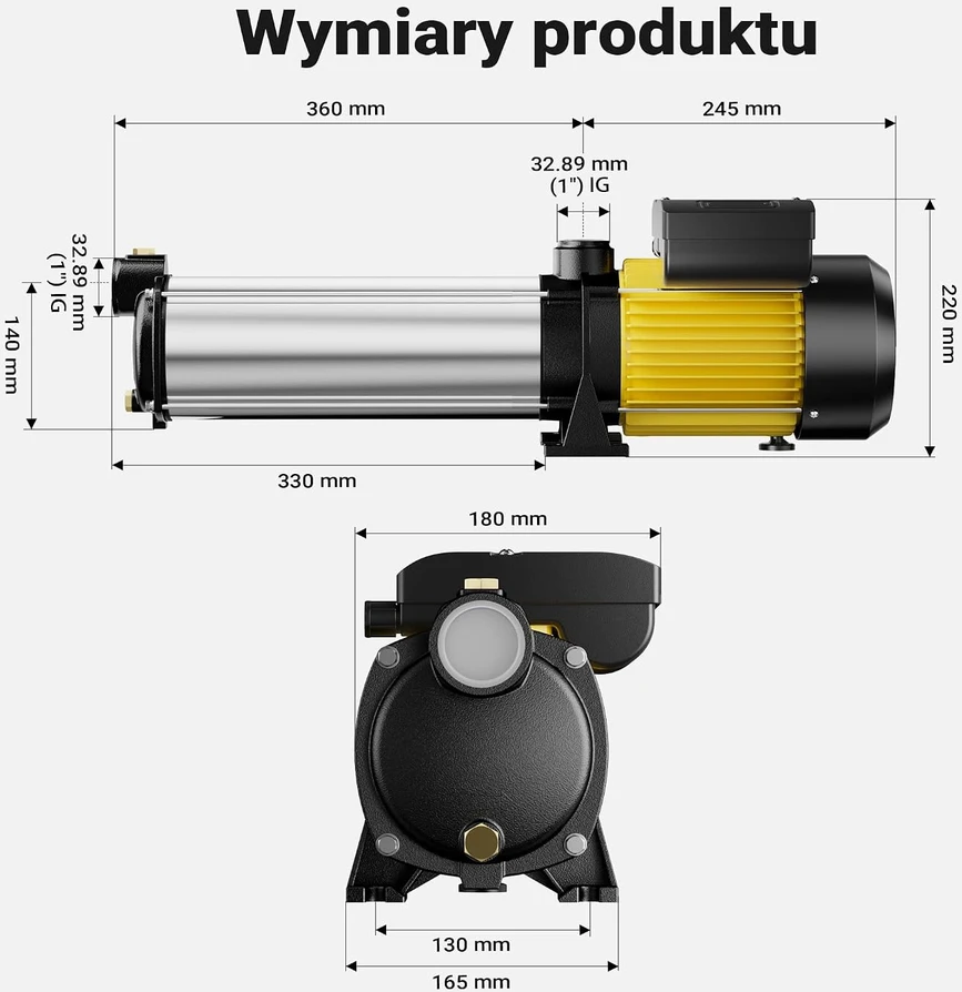 Wiltec daugiapakopis išcentrinis vandens siurblys 2200 W, 9000 l/h, 105 m, 51547