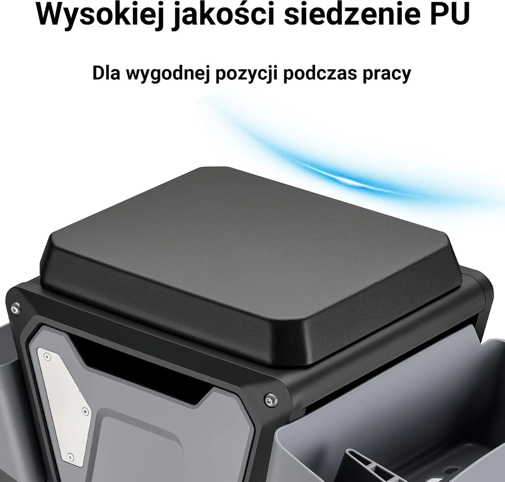 Wiltec dirbtuvių taburetė su stalčiumi ir dviem talpyklomis iki 120 kg, 65007