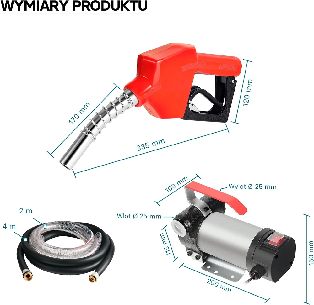 Wiltec dyzelino ir šildymo alyvos siurblys 150 W, 12 V, 40 l/min, modelis 50959