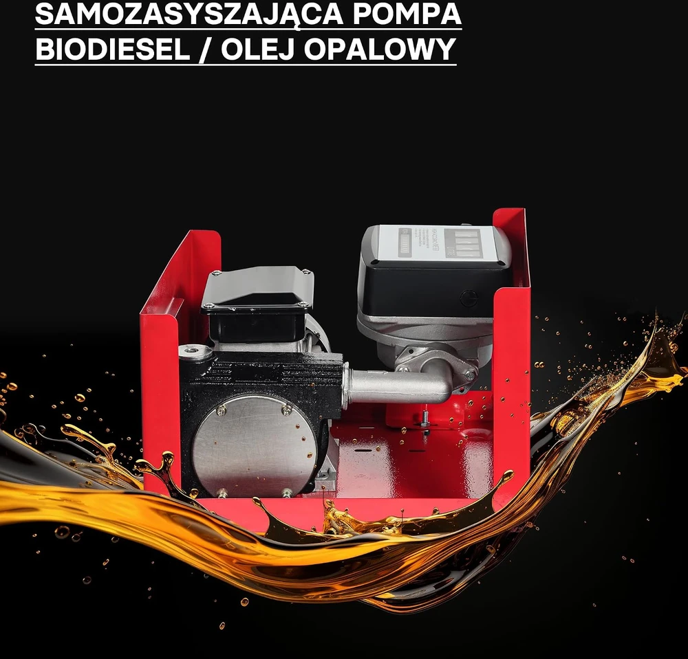 Wiltec dyzelino ir šildymo alyvos siurblys 750 W, 80 l/min su skaitikliu 50588