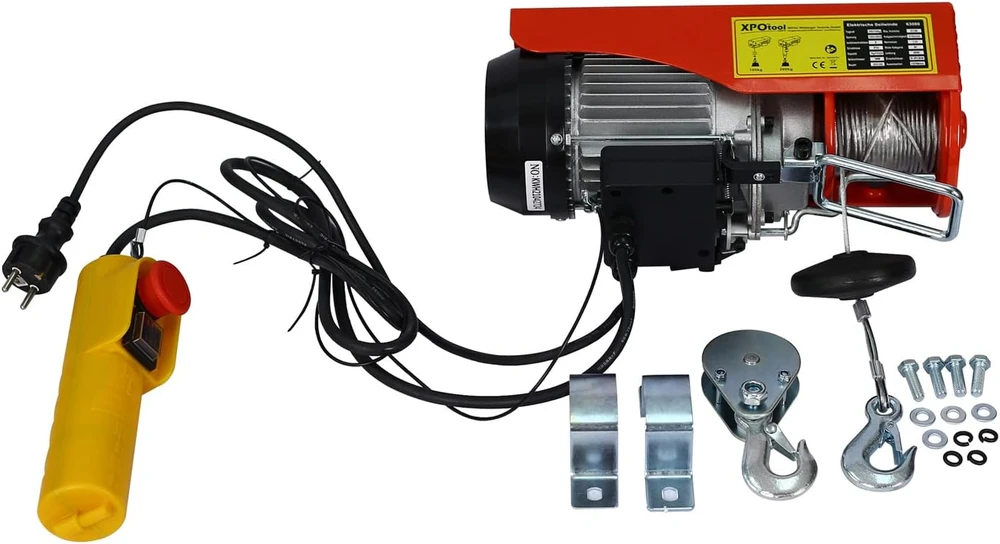 Wiltec elektrinis lyninis keltuvas 540 W, 125/250 kg, 6/12 m, modelis 63081