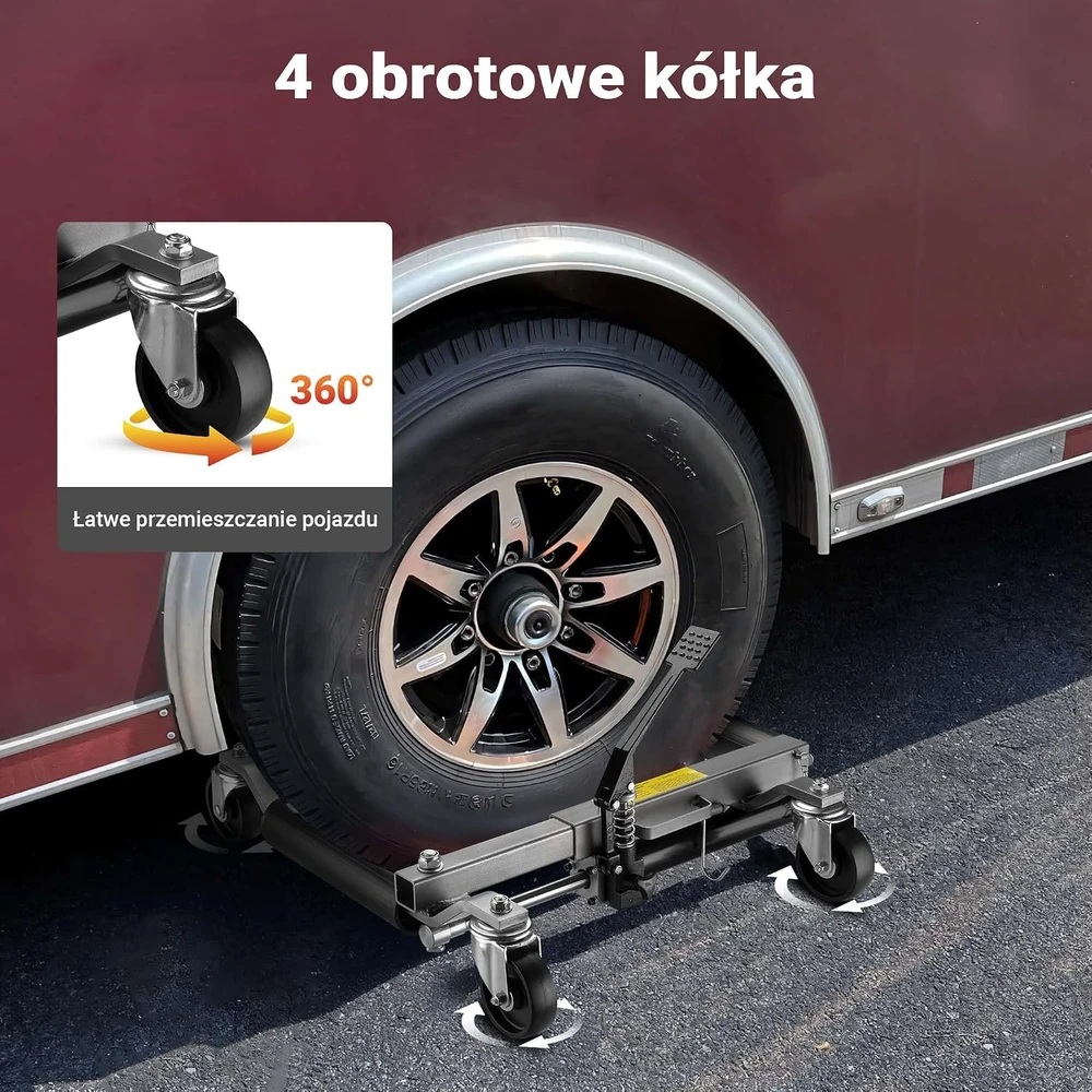 Wiltec hidrauliniai automobilio ratų vežimėliai 680 kg, padangoms iki 30 cm, 51678