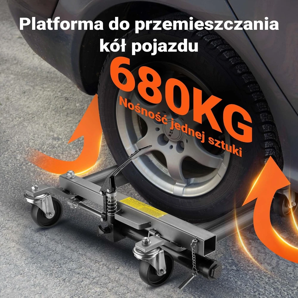Wiltec hidrauliniai automobilio ratų vežimėliai 680 kg, padangoms iki 30 cm, 51678