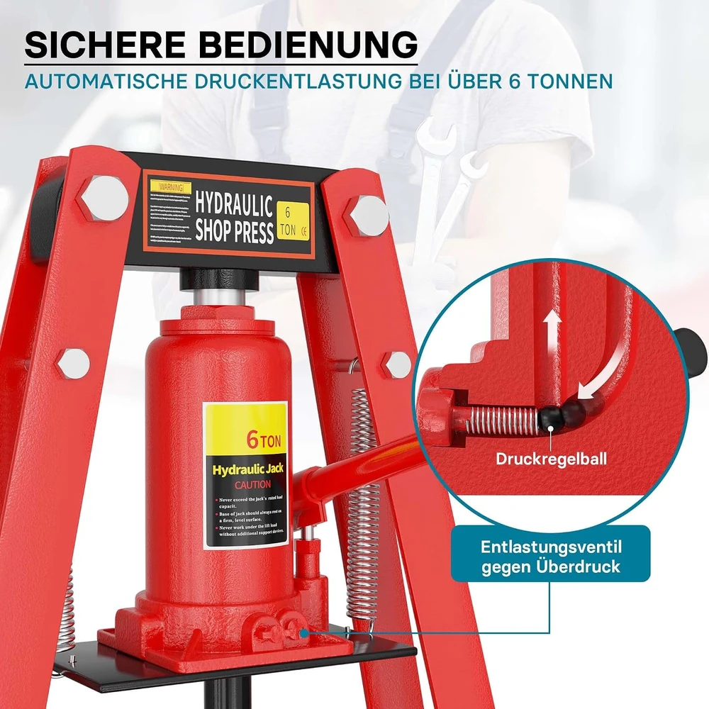Wiltec hidraulinis A formos dirbtuvių presas 6 t, 260 mm, modelis 61889