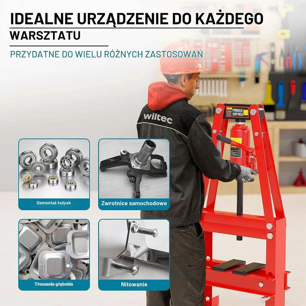Wiltec hidraulinis A formos dirbtuvių presas 6 t, 260 mm, modelis 61889