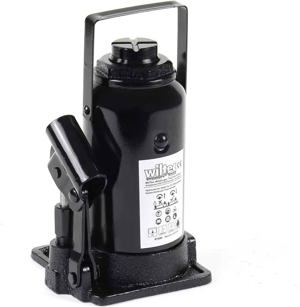 Wiltec hidraulinis butelinis keltuvas 12 t, 215–400 mm, modelis 61332