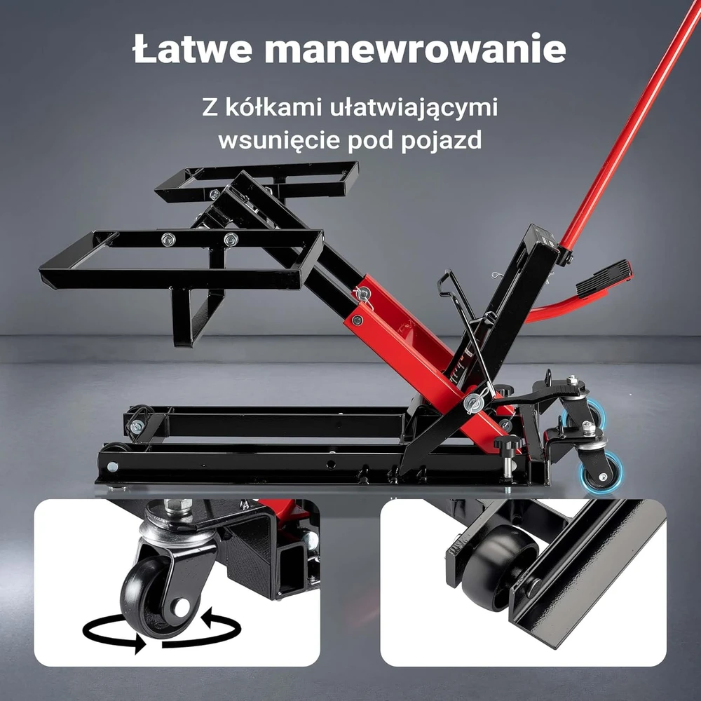 Wiltec hidraulinis motociklų, keturračių ir vejapjovių keltuvas, maksimalus aukštis 530 mm, 300 kg, mobilus