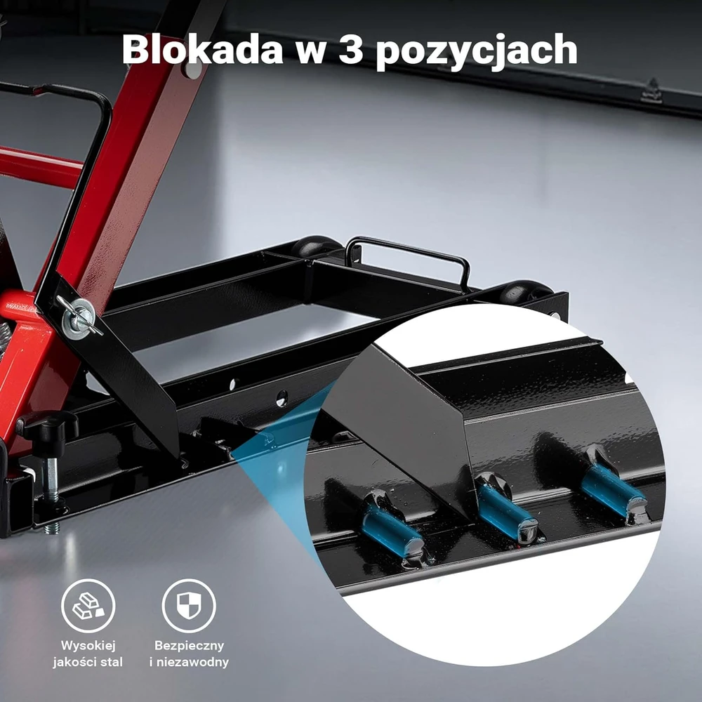 Wiltec hidraulinis motociklų, keturračių ir vejapjovių keltuvas, maksimalus aukštis 530 mm, 300 kg, mobilus