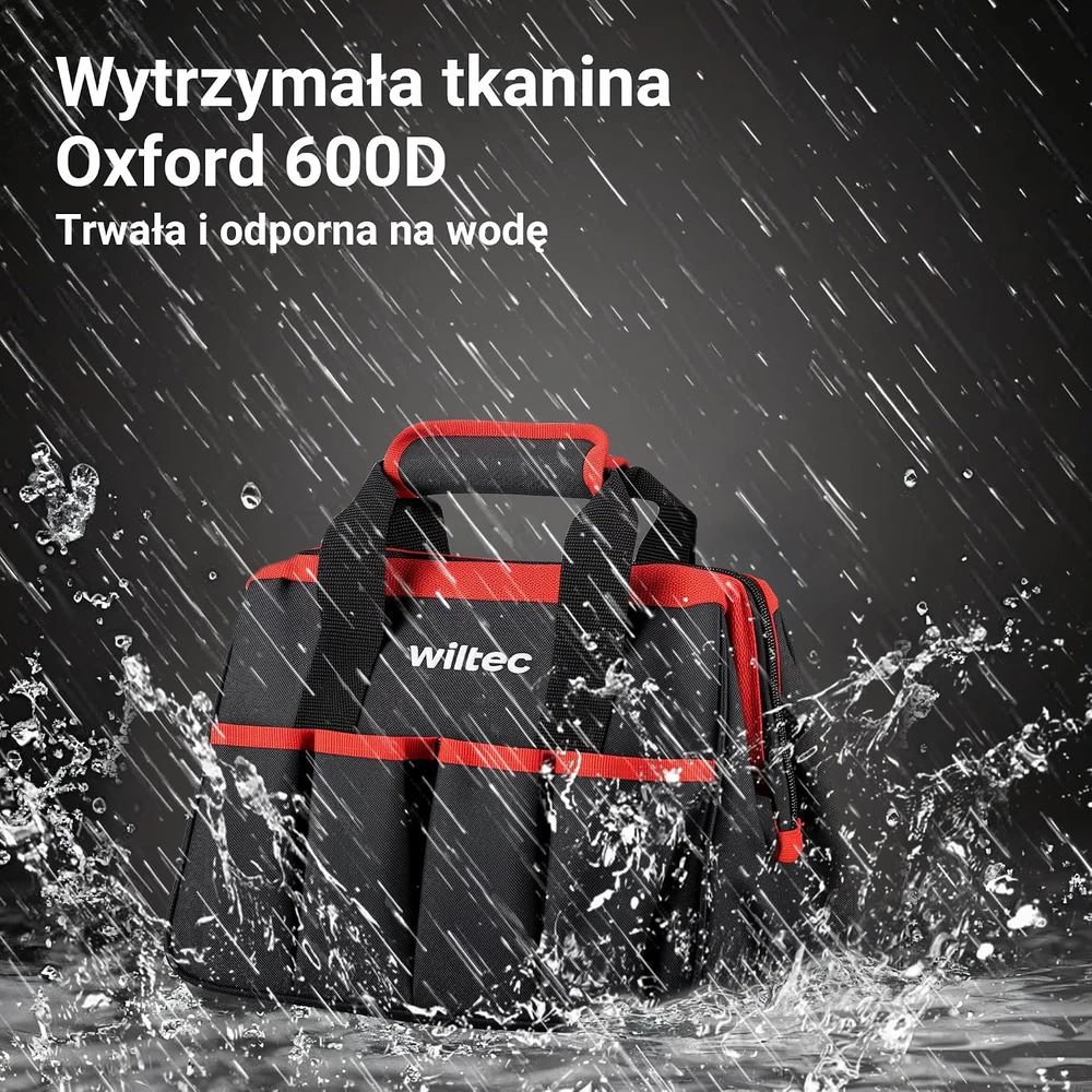 Wiltec įrankių krepšys su 9 kišenėmis, 20 kg apkrova, 30,5 x 23 x 25,5 cm, 65378