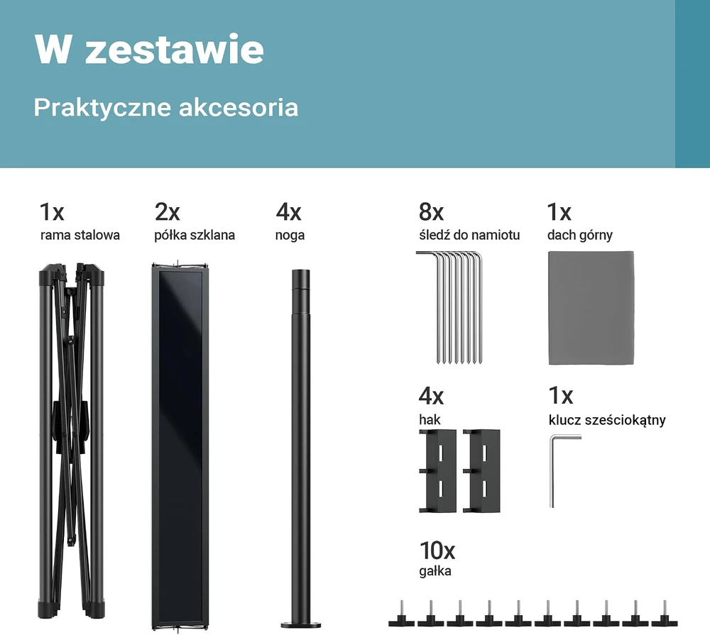 Wiltec kepsninės paviljonas su dūmų ventiliacija ir UV 50+ stogo danga 64655
