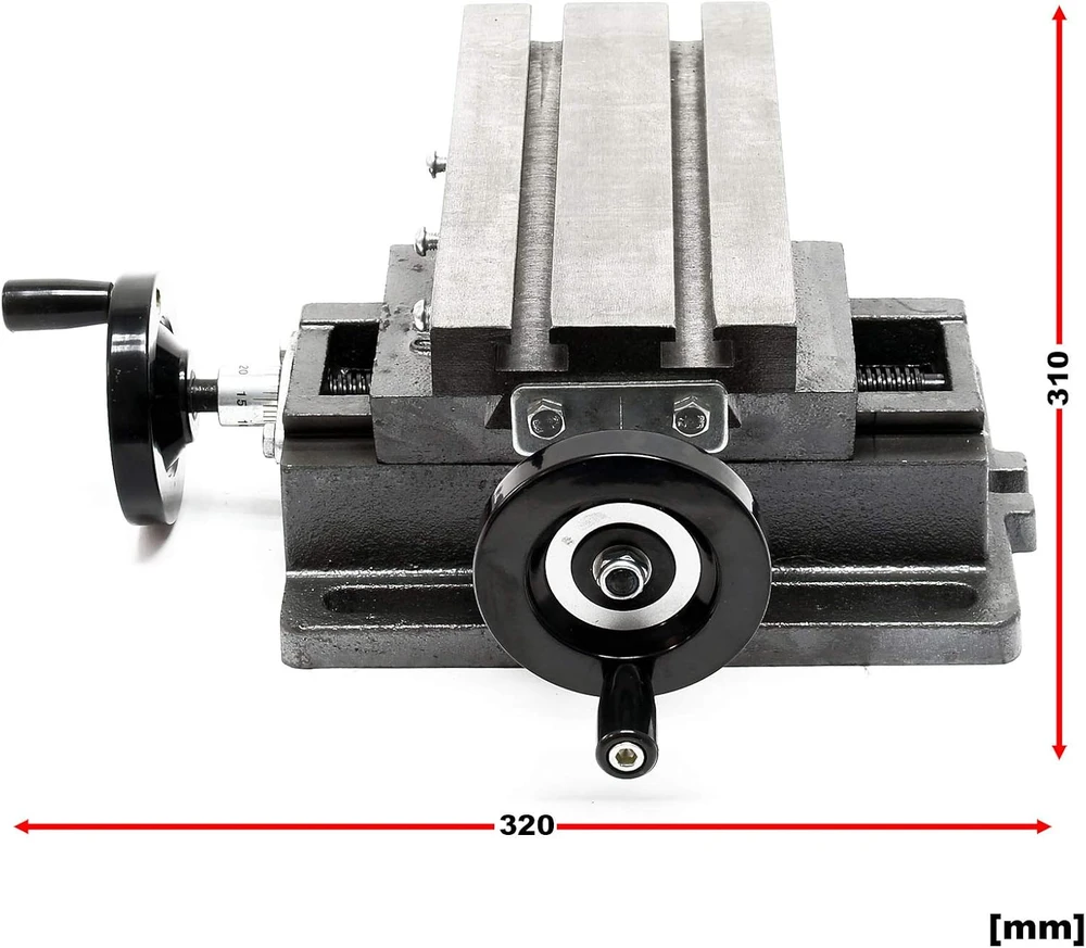 Wiltec kryžminis frezavimo stalas 220x100 mm, X 120 mm, Y 90 mm, 61009
