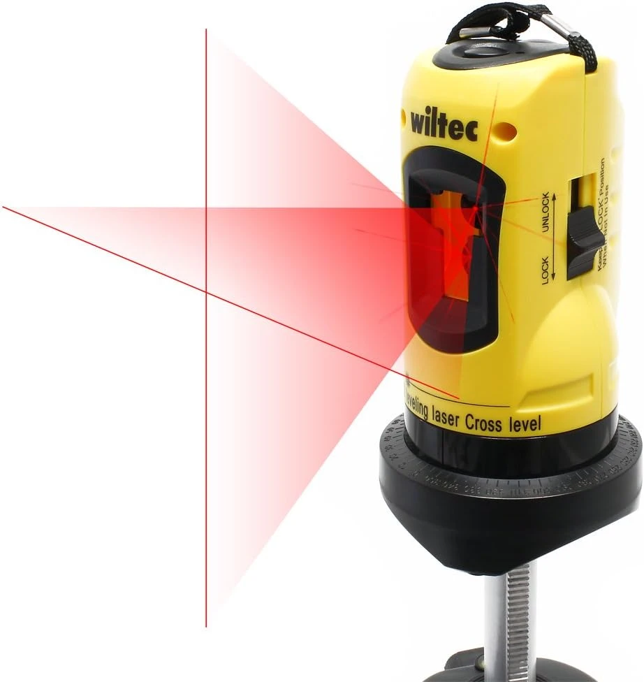 Wiltec kryžminis savaime išsilyginantis lazeris su 1,2 m stovu, ±0,5 mm/m, 51714