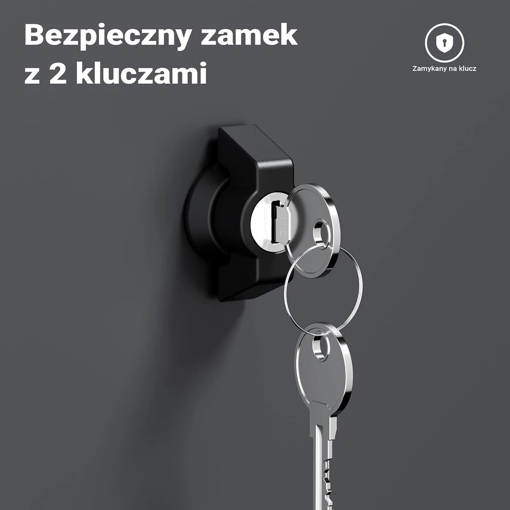 Wiltec laisvai pastatoma siuntų ir laiškų dėžutė iš plieno, 410 x 385 x 720 mm, 63090