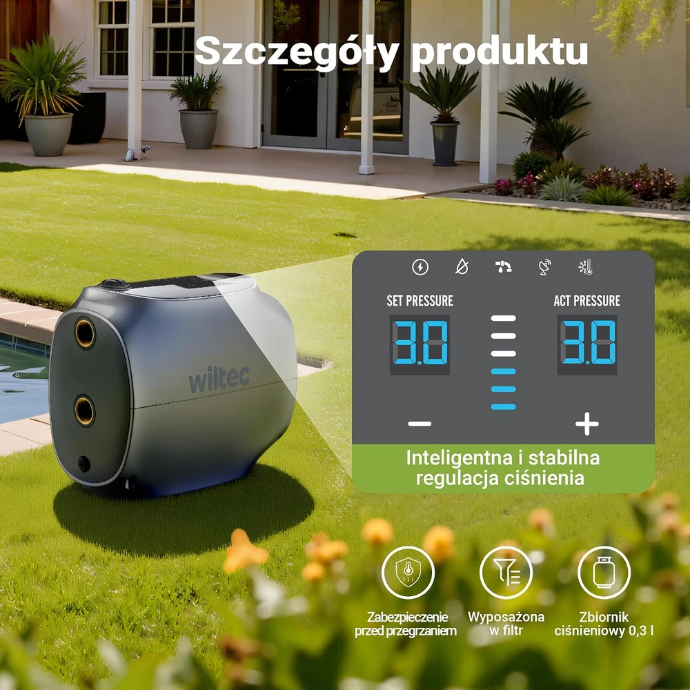 Wiltec magnetinė išcentrinė vandens pompa 750 W, 55 m, modelis 65730
