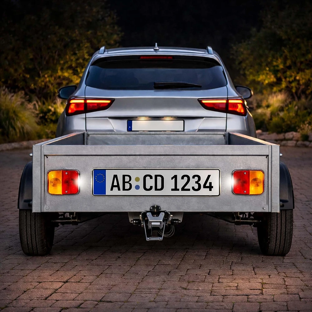 Wiltec magnetinių galinių žibintų komplektas priekabai, 12 V, 7 kontaktų, 7.5 m, 62358