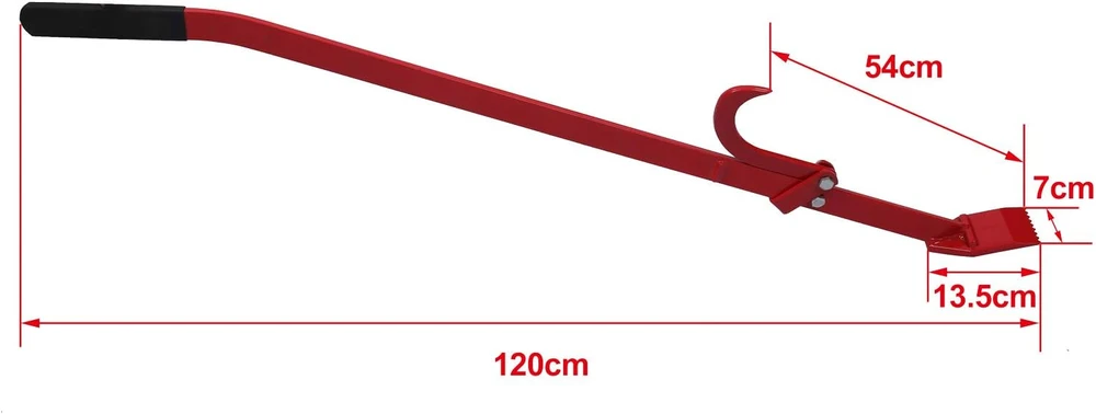 WilTec miško svirtis rąstams vartyti, 120 cm, iki 25 cm skersmens, 62366