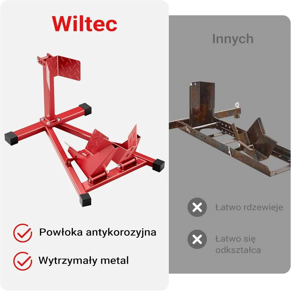 Wiltec motociklo priekinio rato stovas 17-21 colio ratams, 67x48 cm, raudonas