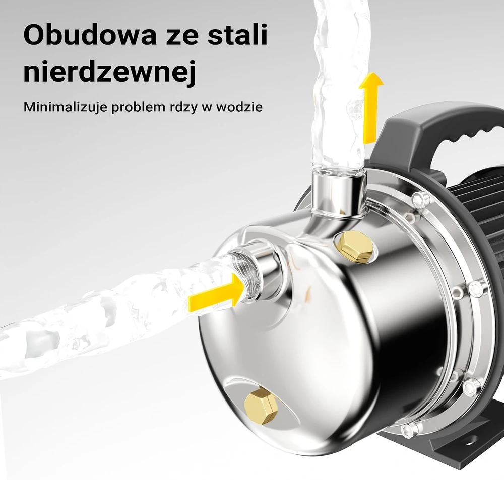 Wiltec namų vandens stotelė JET110S 1100 W, 4600 l/h, nerūdijančiojo plieno, 50757