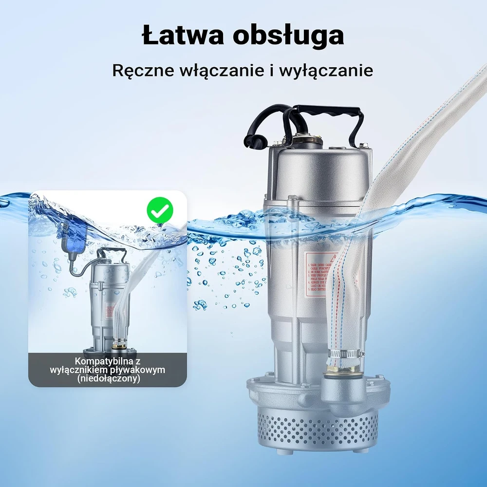 Wiltec nešvaraus vandens panardinamas siurblys 370 W, 1500 l/h su 20 m žarna, 61962