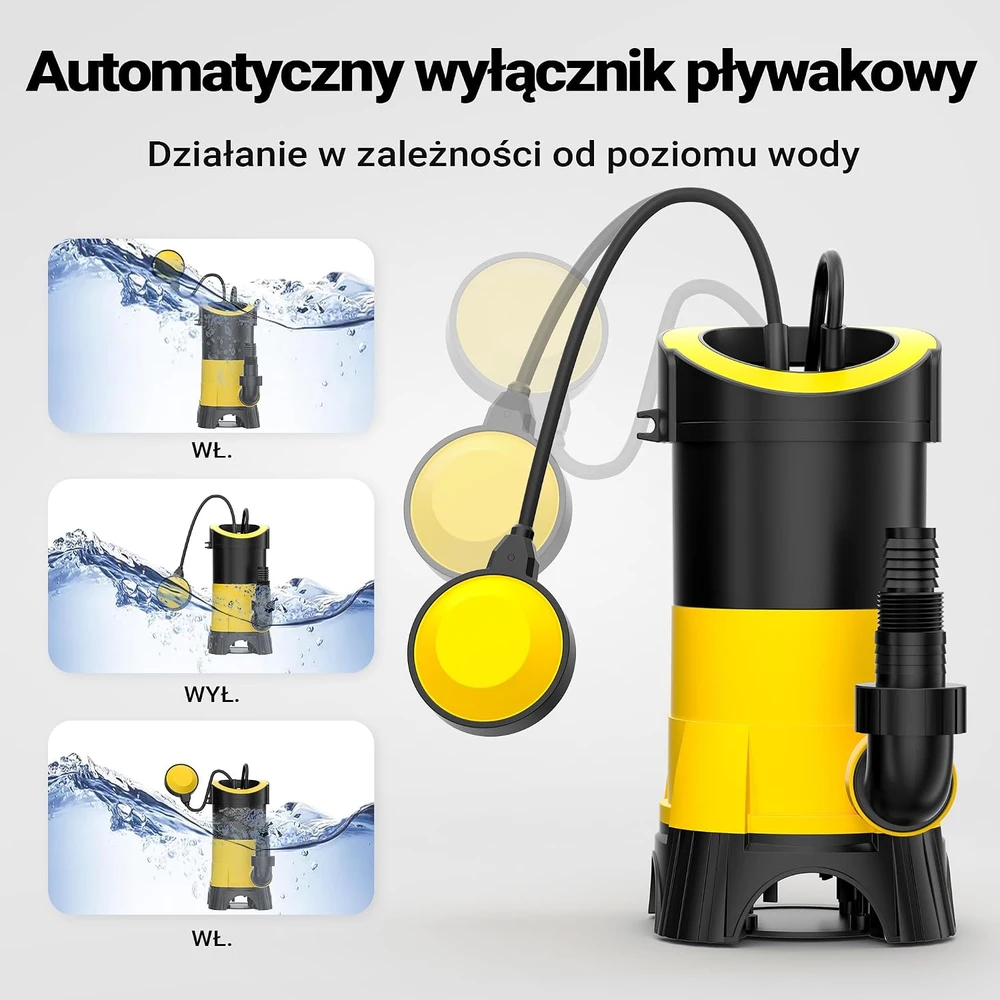 Wiltec nuotekų siurblys 400 W, 7500 l/val., kėlimo aukštis 5 m, modelis 51534